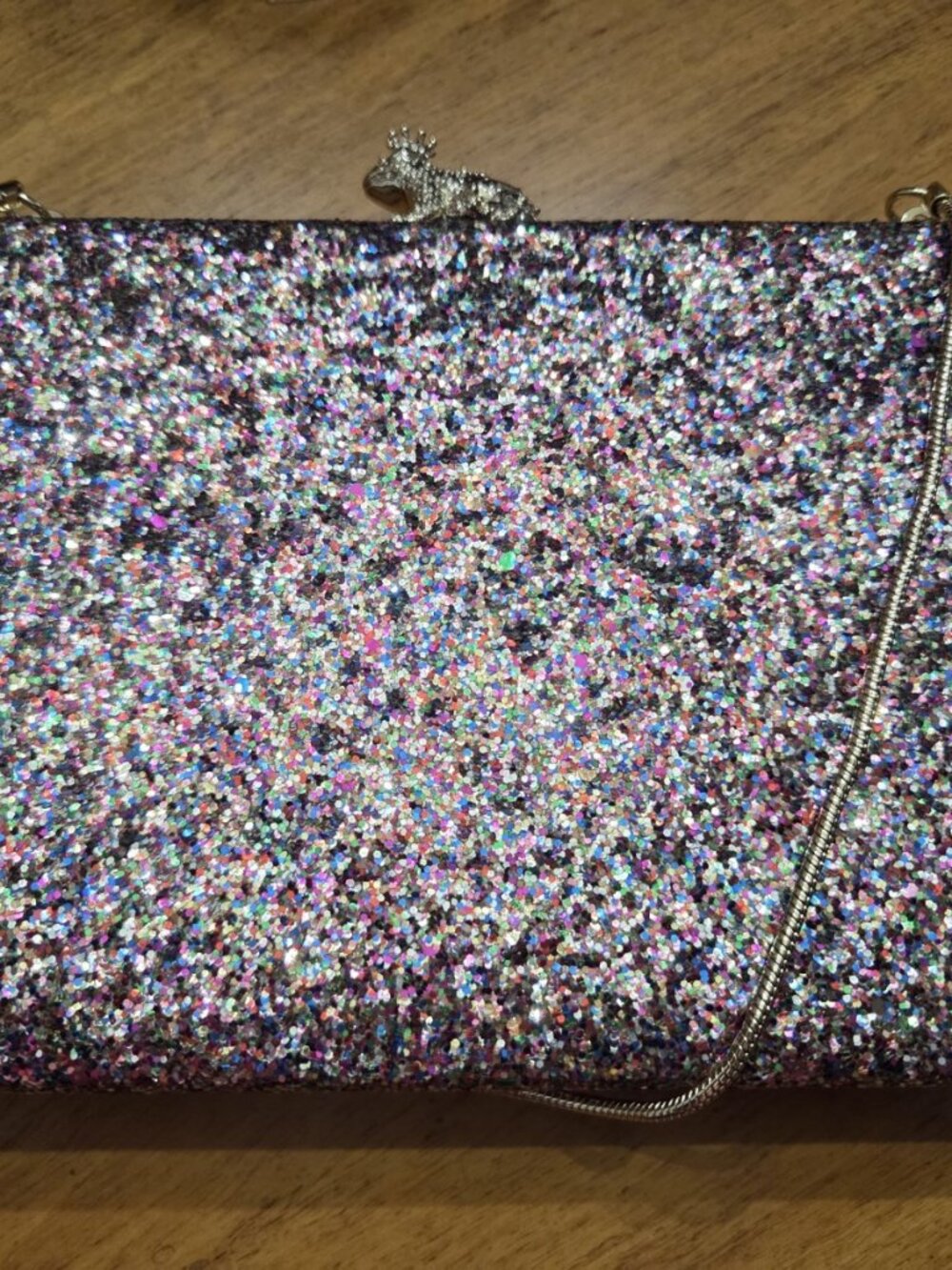 Kate Spade New York I Kissed A Frog Wedding Bell Glitter Clutch Purse Bag - Picture 2 of 11